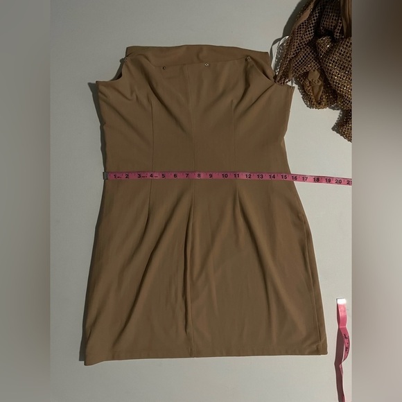 Self Portrait Tan Hotfix Fishnet Maxi Dress crystal Rhinestone studded gown 10 - Picture 10 of 16